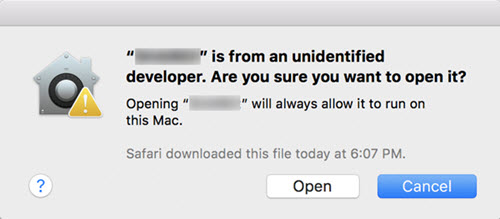 Mac cannot be opened unidentified developer